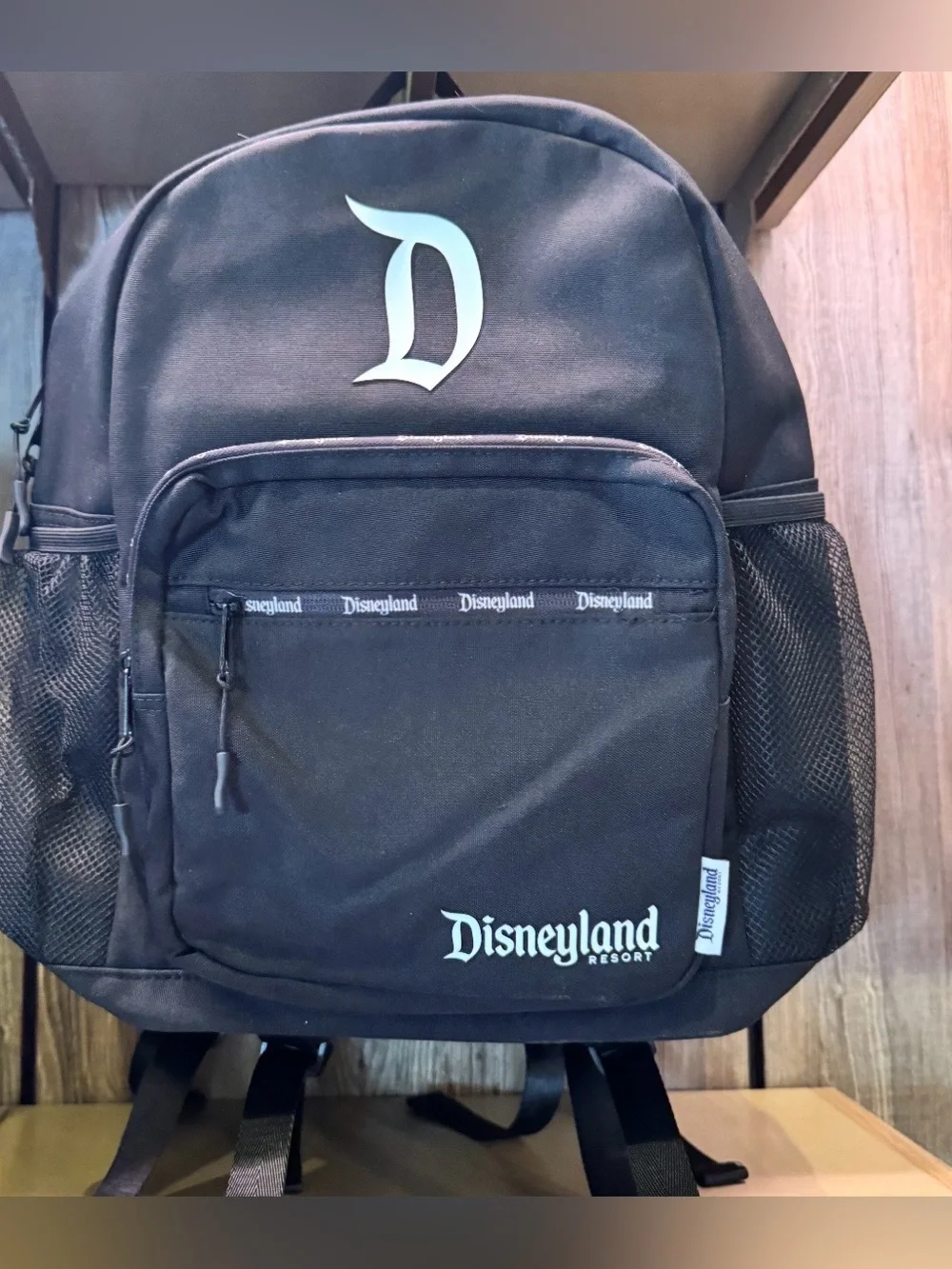 Disney Black Disneyland Logo Backpack for Men